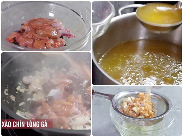Chế biến lòng gà