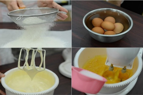 Các bước đánh bông trứng gà