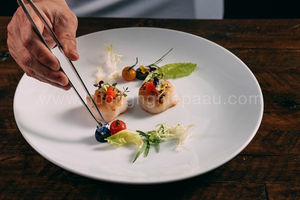 Trang trí salad cồi sò điệp