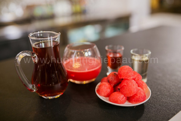 Những nguyên liệu làm trà dưa hấu