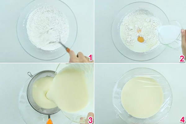 Cách làm vỏ bánh crepe nhuyễn mịn