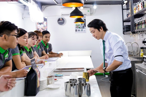 Không gian lớp học barista