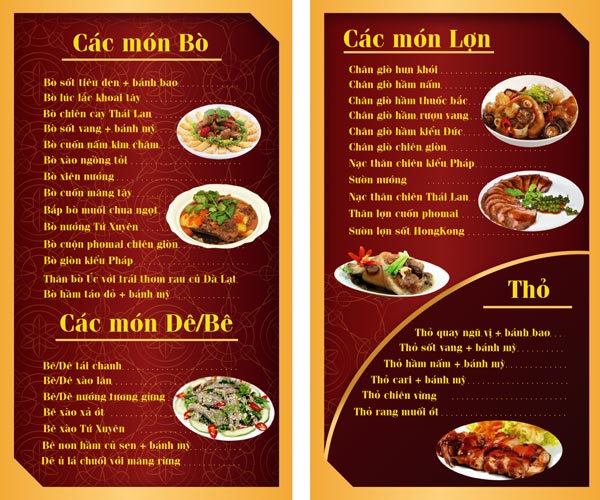 Xây dựng thực đơn phong phú