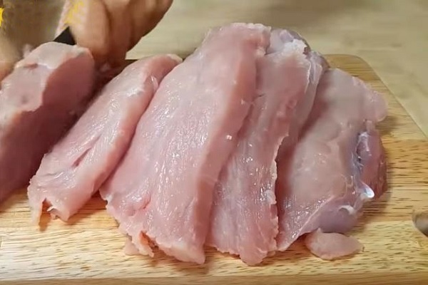 cắt thịt thành miếng