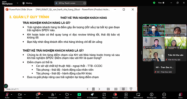 buổi học thiết kế trải nghiệm khách hàng